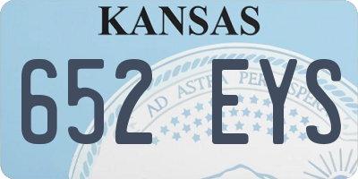 KS license plate 652EYS