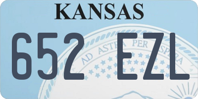 KS license plate 652EZL