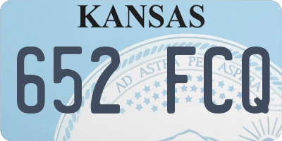 KS license plate 652FCQ