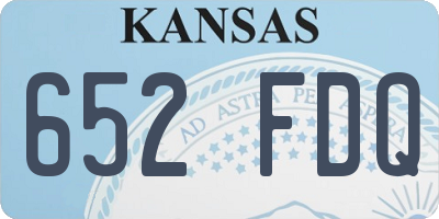 KS license plate 652FDQ