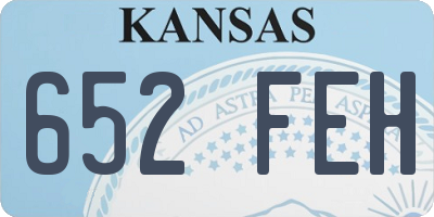 KS license plate 652FEH