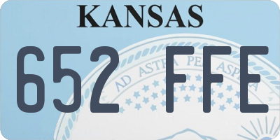 KS license plate 652FFE