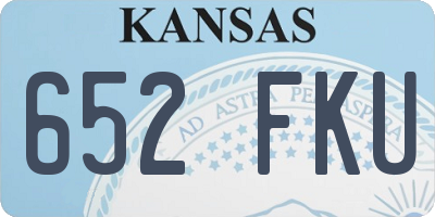 KS license plate 652FKU