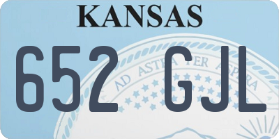 KS license plate 652GJL