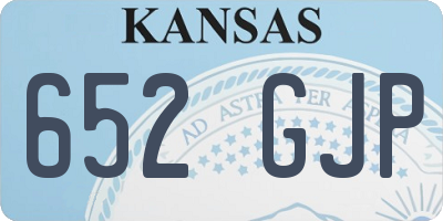 KS license plate 652GJP