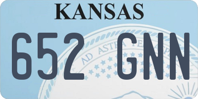 KS license plate 652GNN
