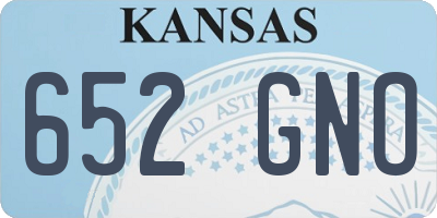 KS license plate 652GNO