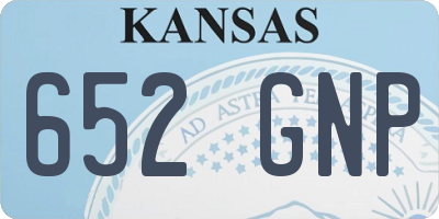 KS license plate 652GNP