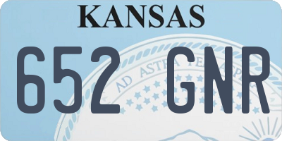 KS license plate 652GNR