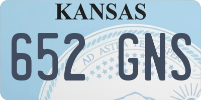 KS license plate 652GNS