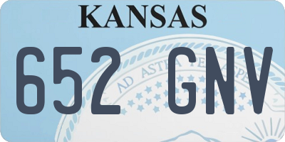 KS license plate 652GNV