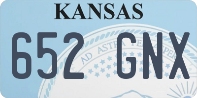 KS license plate 652GNX