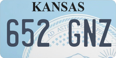 KS license plate 652GNZ