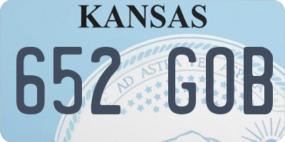 KS license plate 652GOB