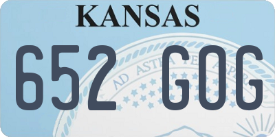 KS license plate 652GOG