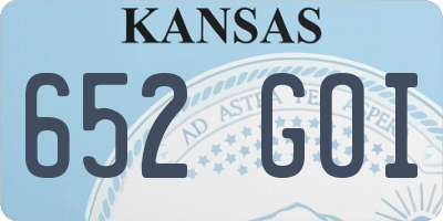 KS license plate 652GOI