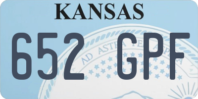 KS license plate 652GPF