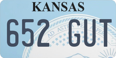 KS license plate 652GUT