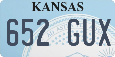 KS license plate 652GUX
