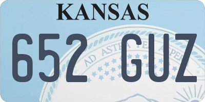 KS license plate 652GUZ