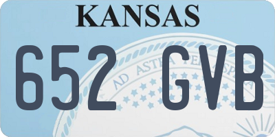 KS license plate 652GVB