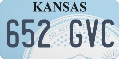 KS license plate 652GVC