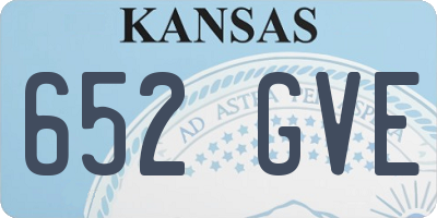 KS license plate 652GVE