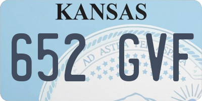KS license plate 652GVF