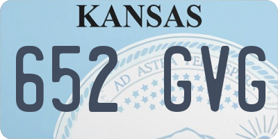 KS license plate 652GVG