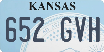 KS license plate 652GVH