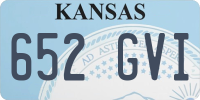 KS license plate 652GVI
