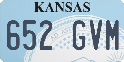 KS license plate 652GVM