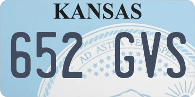 KS license plate 652GVS