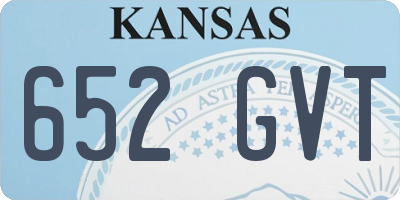 KS license plate 652GVT