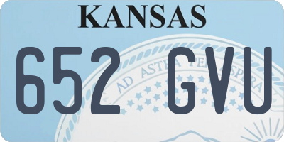 KS license plate 652GVU