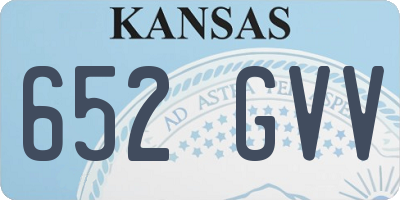 KS license plate 652GVV