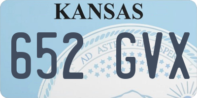 KS license plate 652GVX