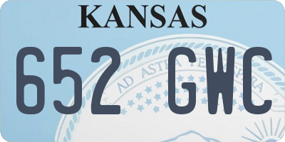 KS license plate 652GWC