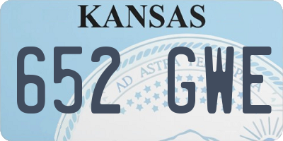KS license plate 652GWE
