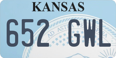 KS license plate 652GWL