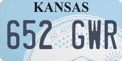 KS license plate 652GWR