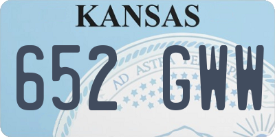 KS license plate 652GWW