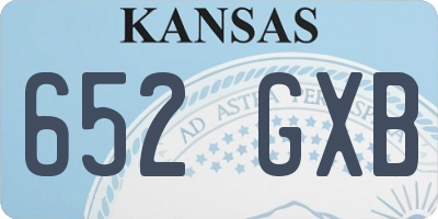 KS license plate 652GXB