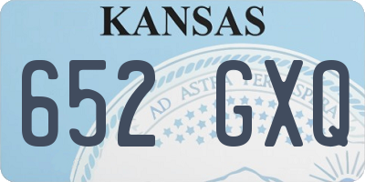 KS license plate 652GXQ