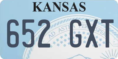 KS license plate 652GXT