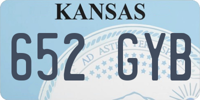 KS license plate 652GYB
