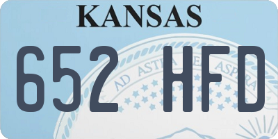 KS license plate 652HFD