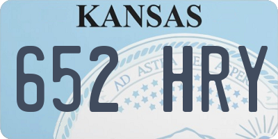 KS license plate 652HRY