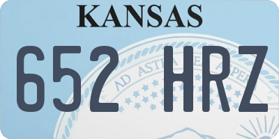 KS license plate 652HRZ