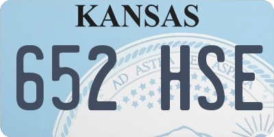 KS license plate 652HSE